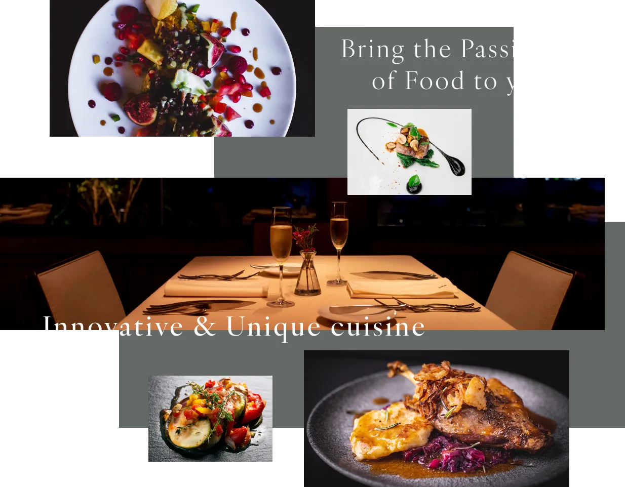 WebサイトKAMUYをイメージした写真のコラージュ