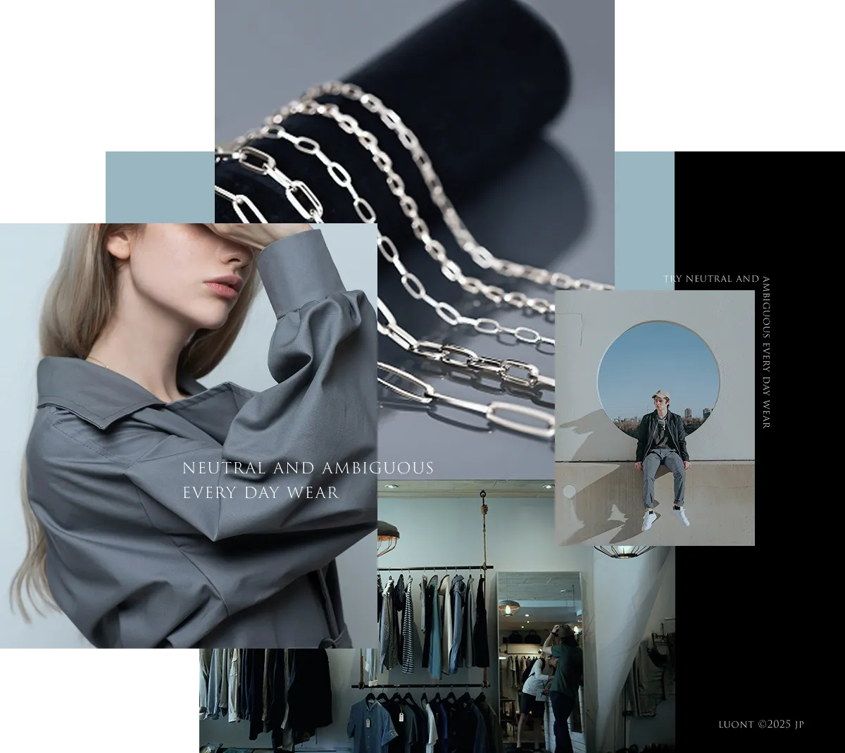 WebサイトLUONTをイメージした写真のコラージュ